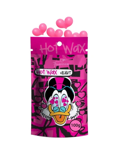 FreiAVIVER Воск для депиляции бровей и лица Hot Wax "Hearts" розовый , 100 гр