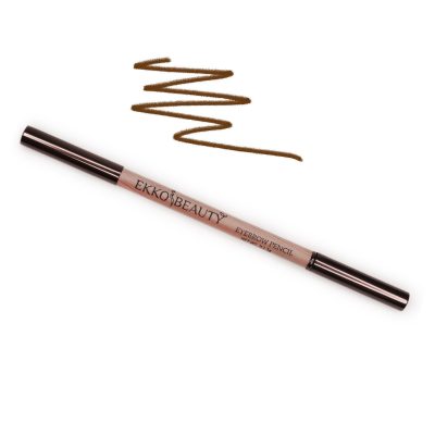 Карандаш для бровей Ekko Beauty коричневый Medium двухсторонний со щеточкой