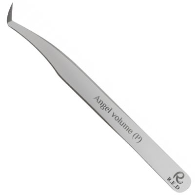 Пинцет RED с алмазным напылением Angel Volume