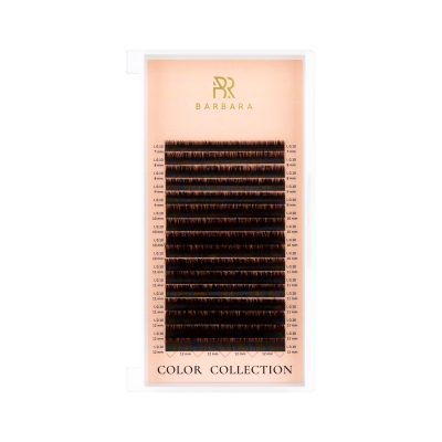 Тёмно-коричневые ресницы "Горький шоколад" MIX